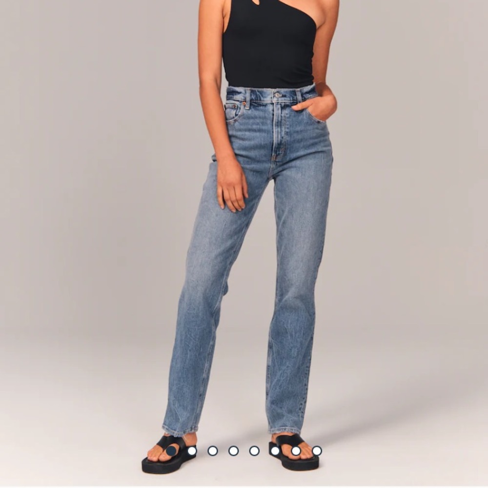 abercrombie and fitch 90s ultra high rise straight